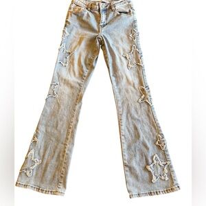 Ashley Mason Light Blue Distressed Flare Jeans